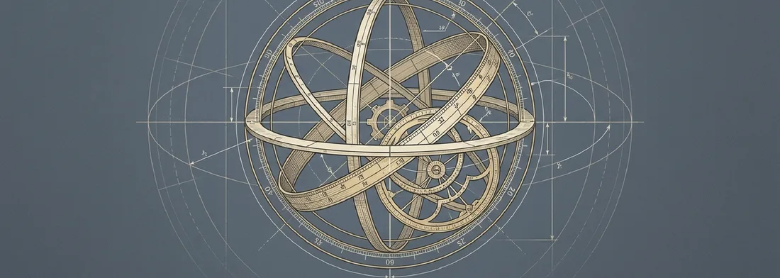 Illustration of an armillary sphere representing the Royal Art of Astrology.